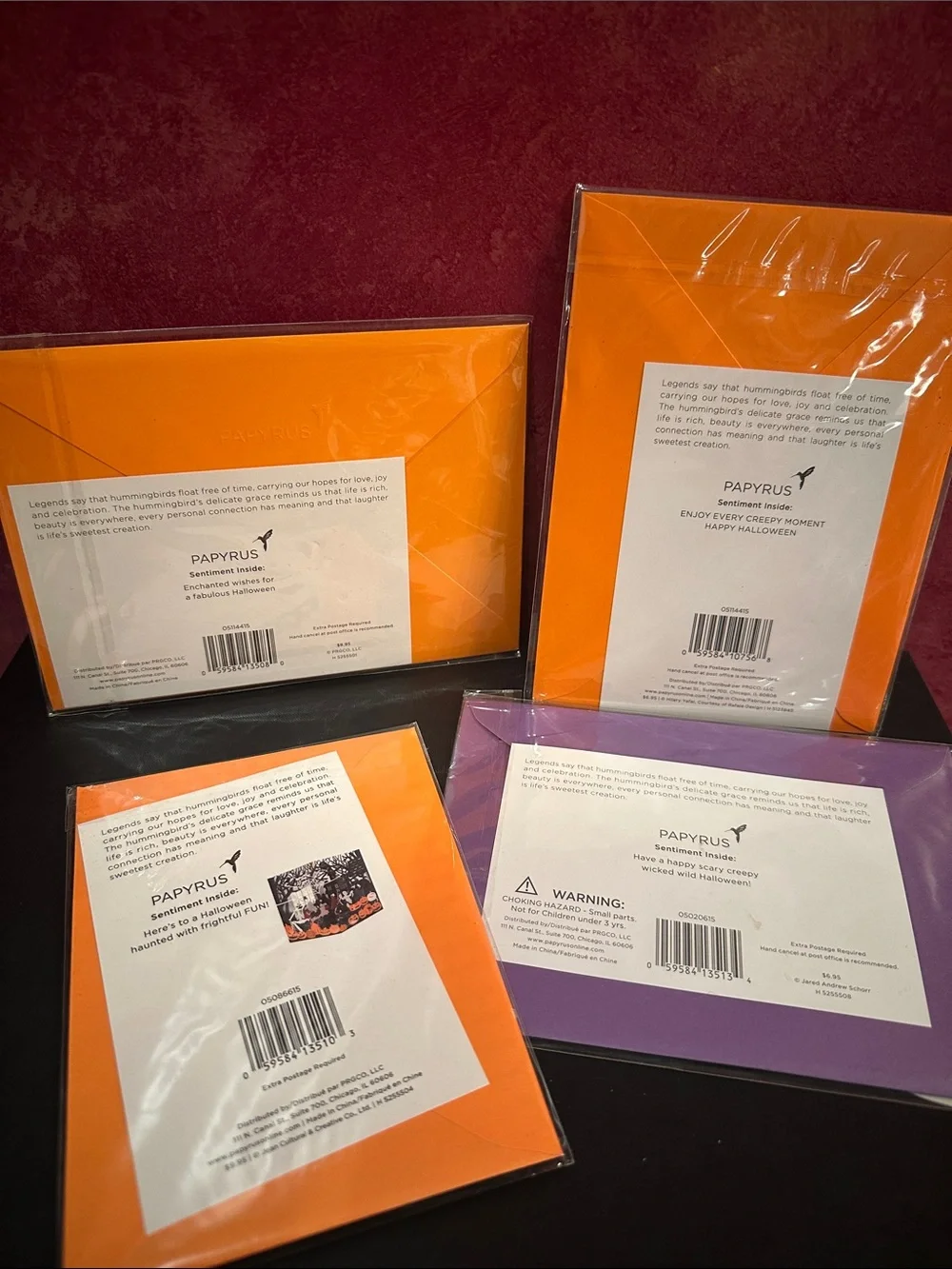 PAPYRUS Halloween Party Decorations cards set– Orange and Black